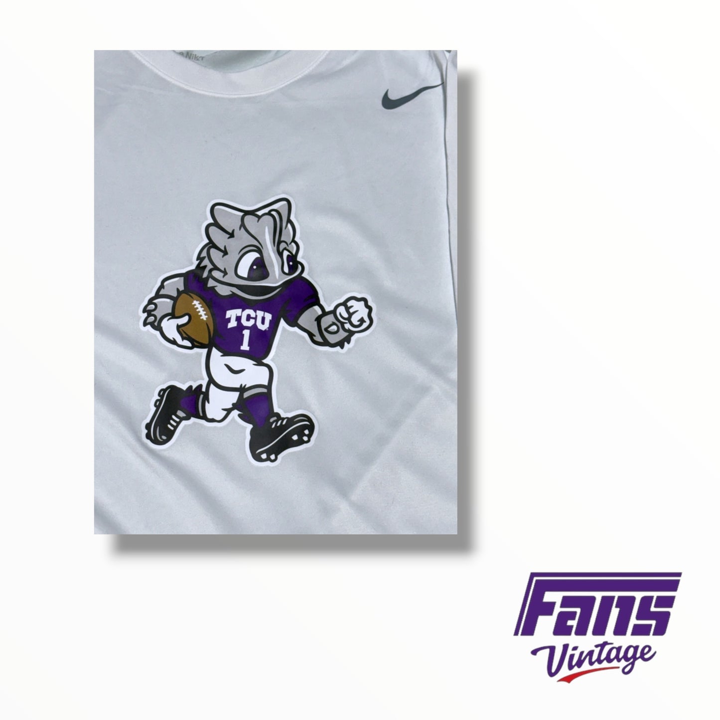 TCU Football Nike Team Issued Valero Alamo Bowl Long Sleeve Shirt with Limited Edition SuperFrog Logo