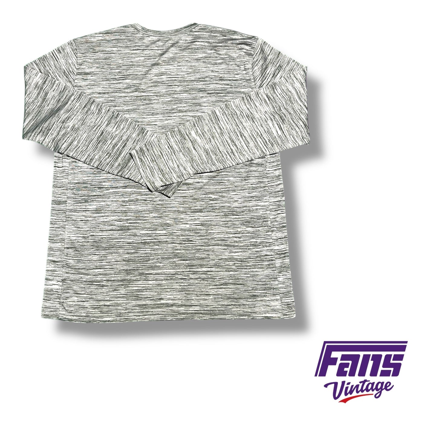 TCU Nike Athletics Team‑Issued Heather Grey Long‑Sleeve Shirt