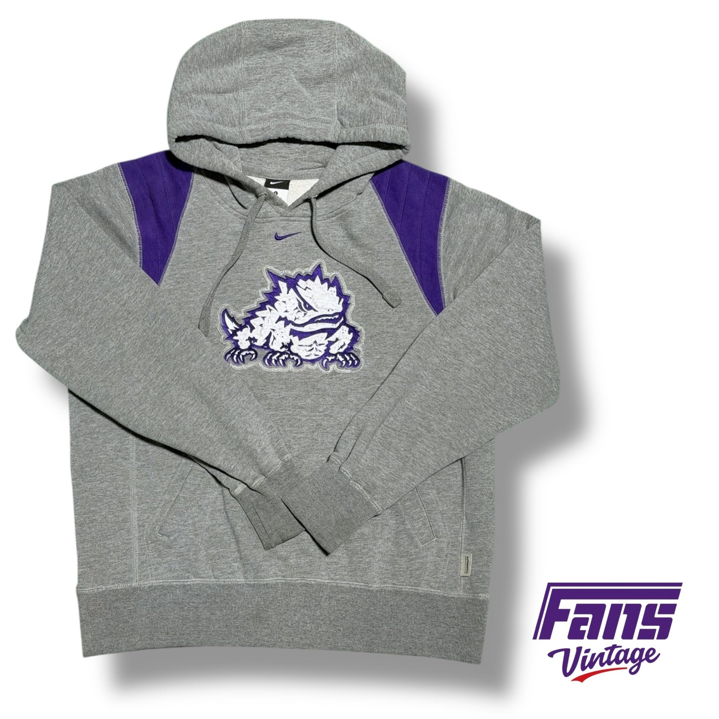 Vintage TCU Y2K Center Swoosh Team Issued Hoodie