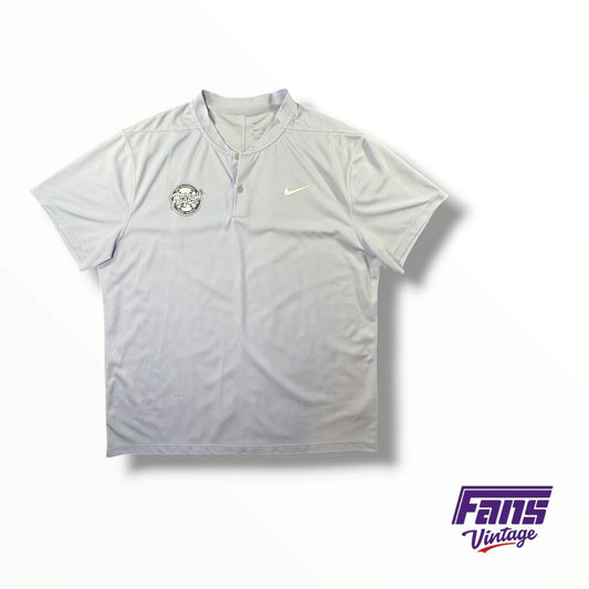 TCU Baseball Team Issued ‘Frogball USA’ Lavender Blade Collar Polo