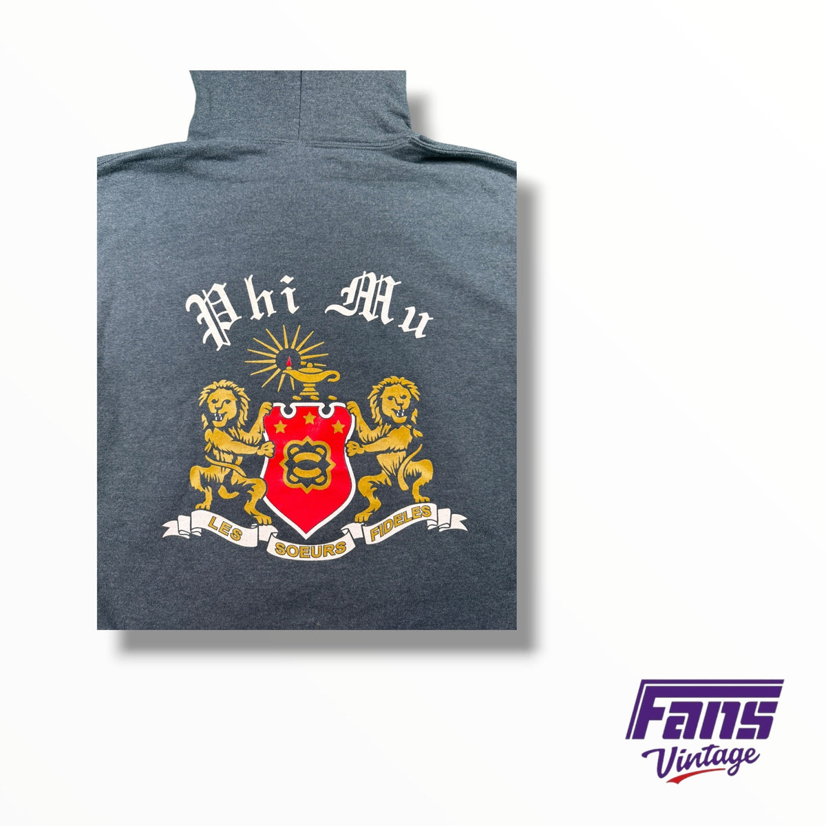 Vintage TCU Sorority Phi Mu Carnation Ball 2010 Double Sided Drawstring Hoodie