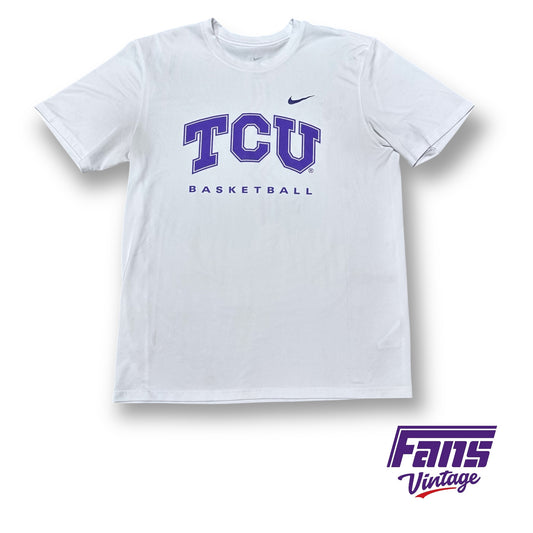 TCU Basketball Player Issue Pre-Game Warmup Shirt - “Spit Blood” / Raptors Zig Zag Logo on Back!