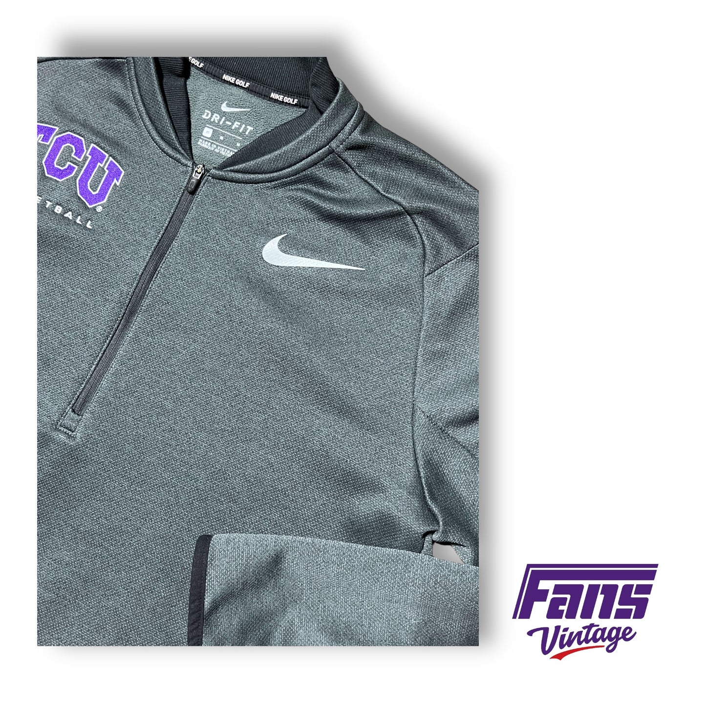 TCU Basketball Coach Exclusive Premium Nike Quarter Zip Pullover - Awesome Details!