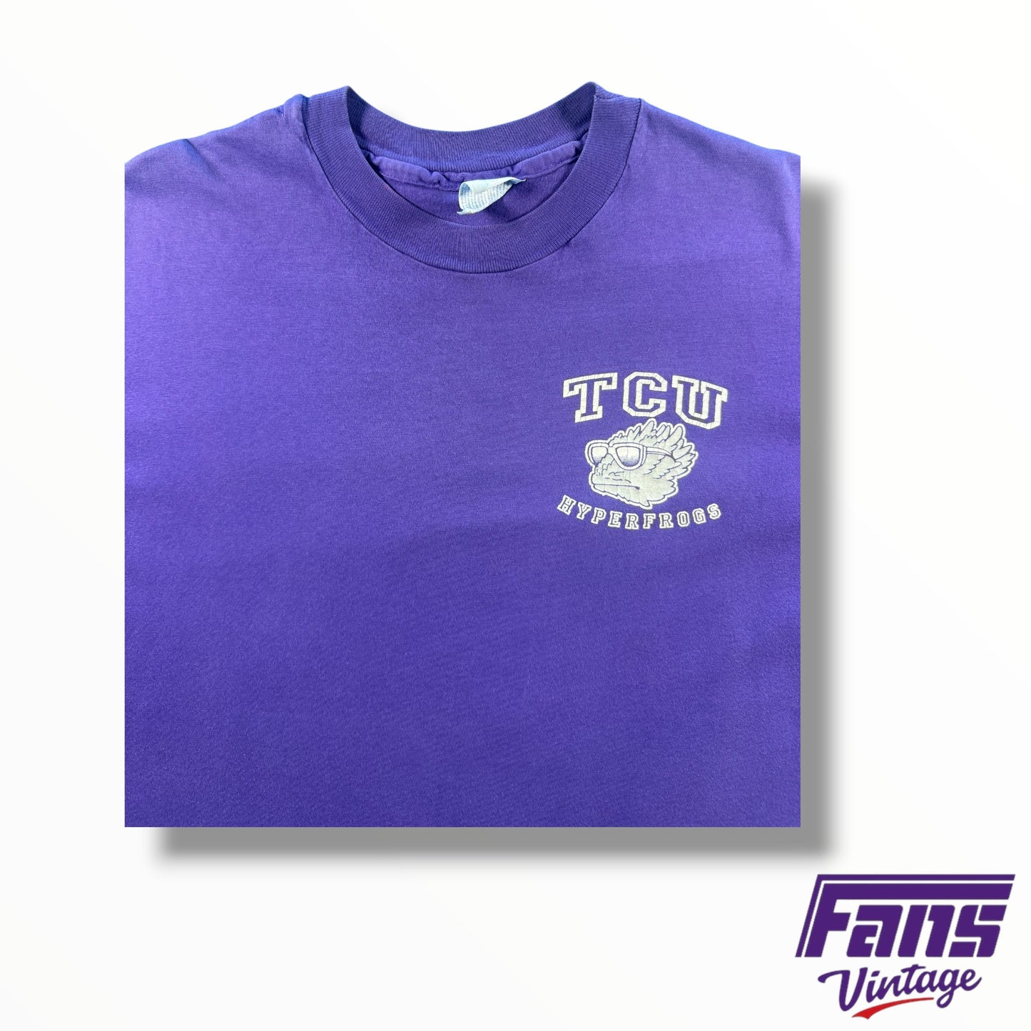 Vintage TCU 90’s ‘Hyper Frogs’ Double Sided Alma Mater Tee
