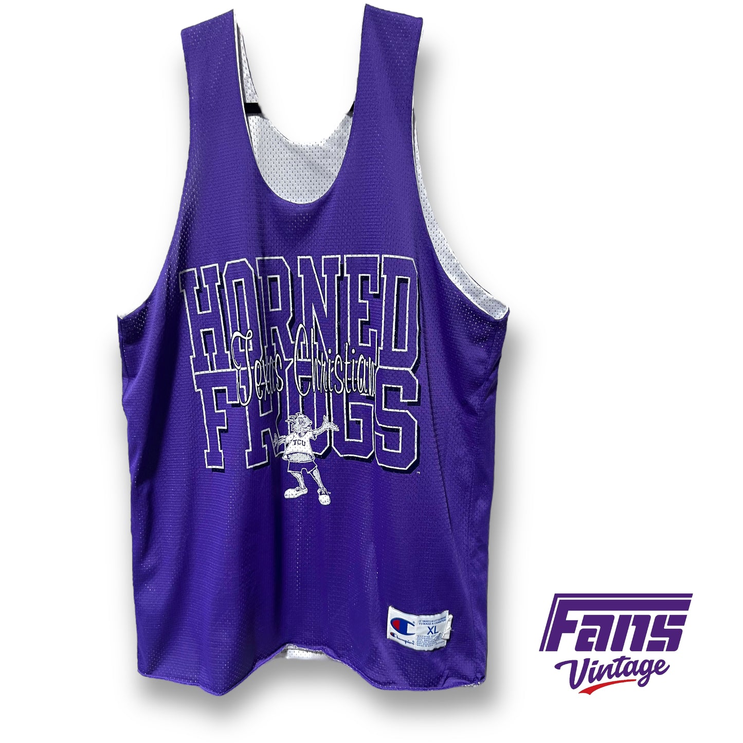 INSANE 90s Vintage TCU Basketball Jersey - Rare Horned Frog Logo!