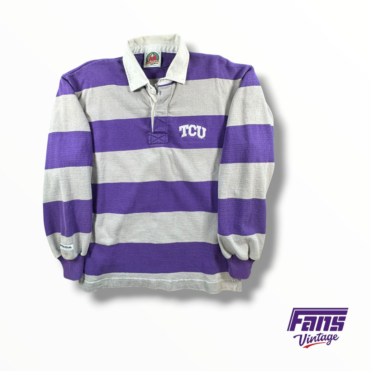 Vintage TCU Striped Rugby Shirt