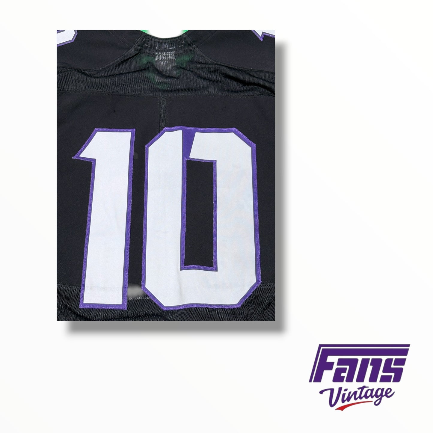 TCU Nike Football Game Worn Blackout Jersey #10