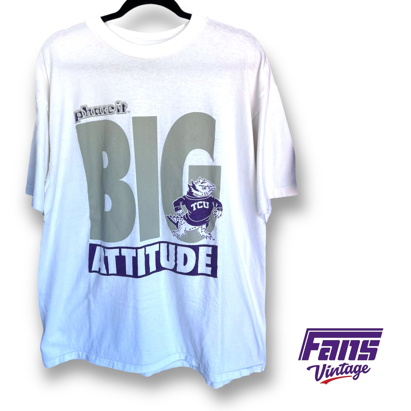 EPIC! 90s Vintage TCU Tee with GIANT double sided graphics!