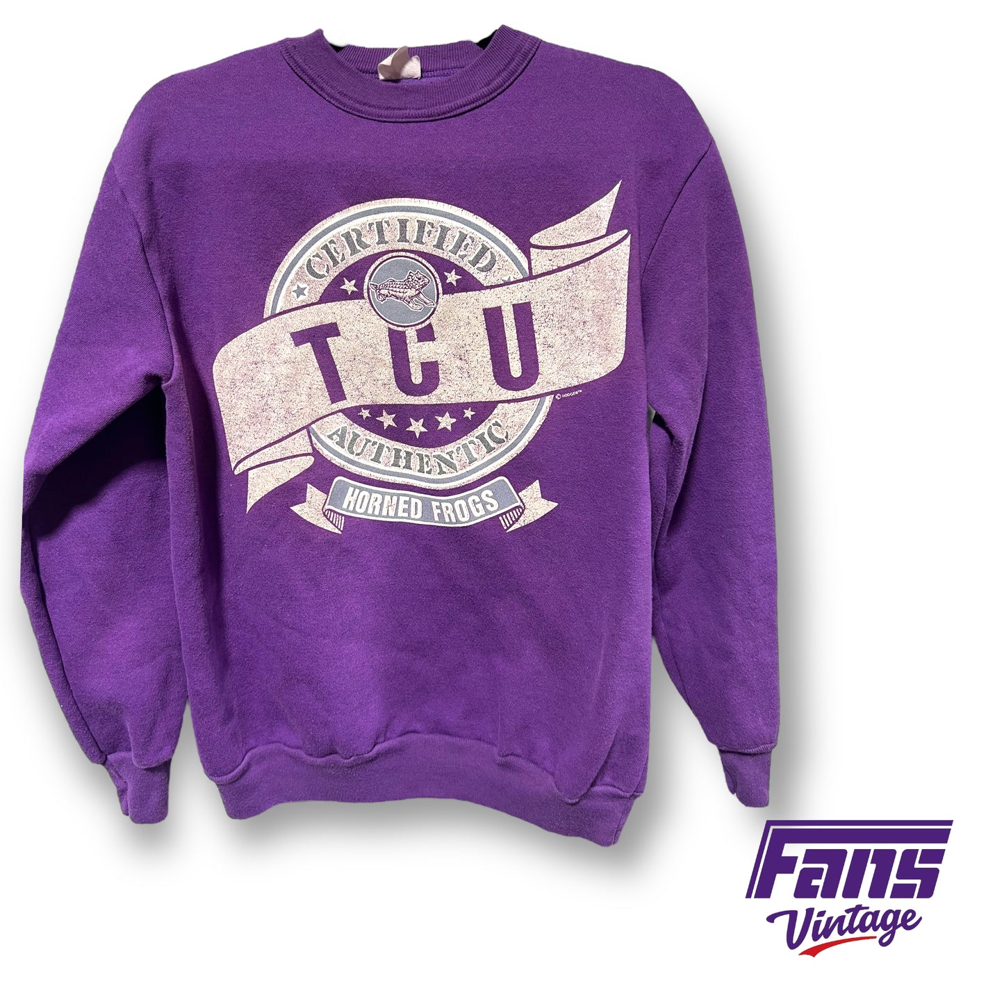 80s Vintage TCU Crewneck Sweater with oversized graphic!