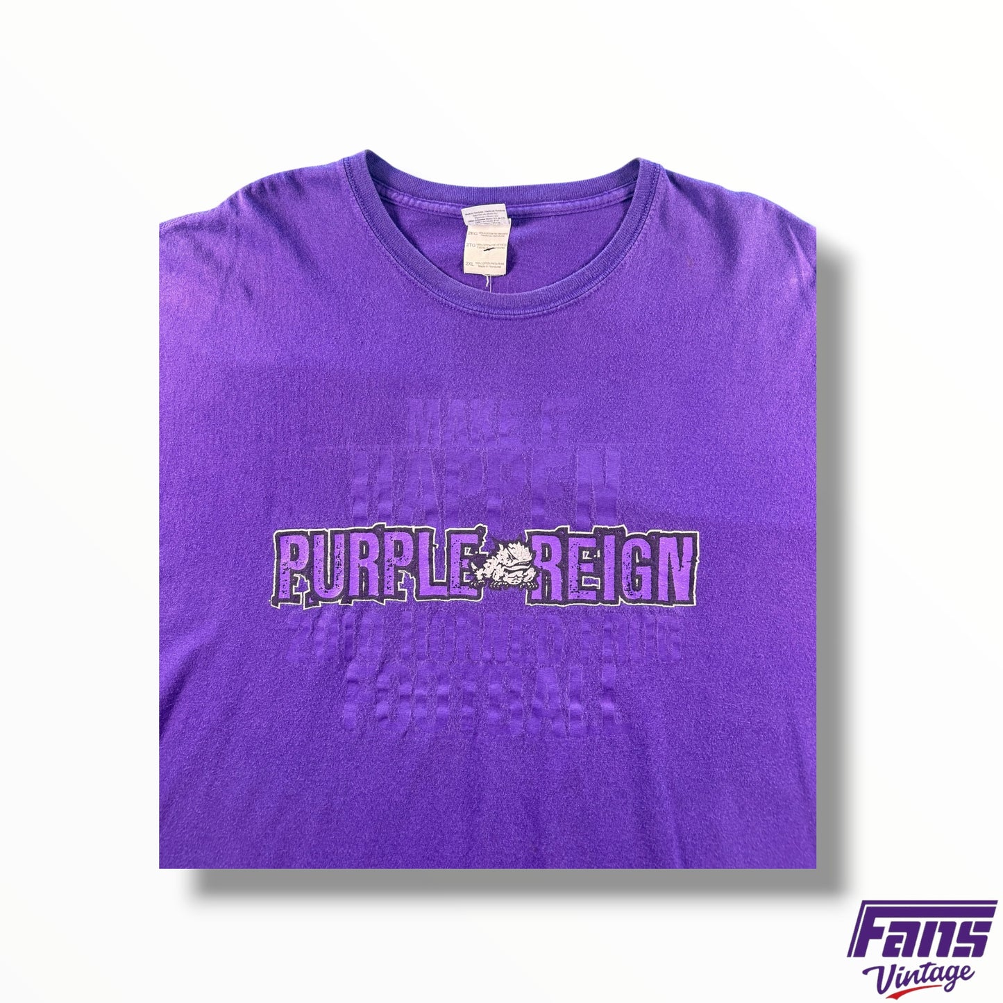 Vintage TCU Football Purple Reign Football Tee
