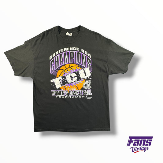 Vintage TCU Women’s Basketball 2003 Conference Champions Graphic Tee