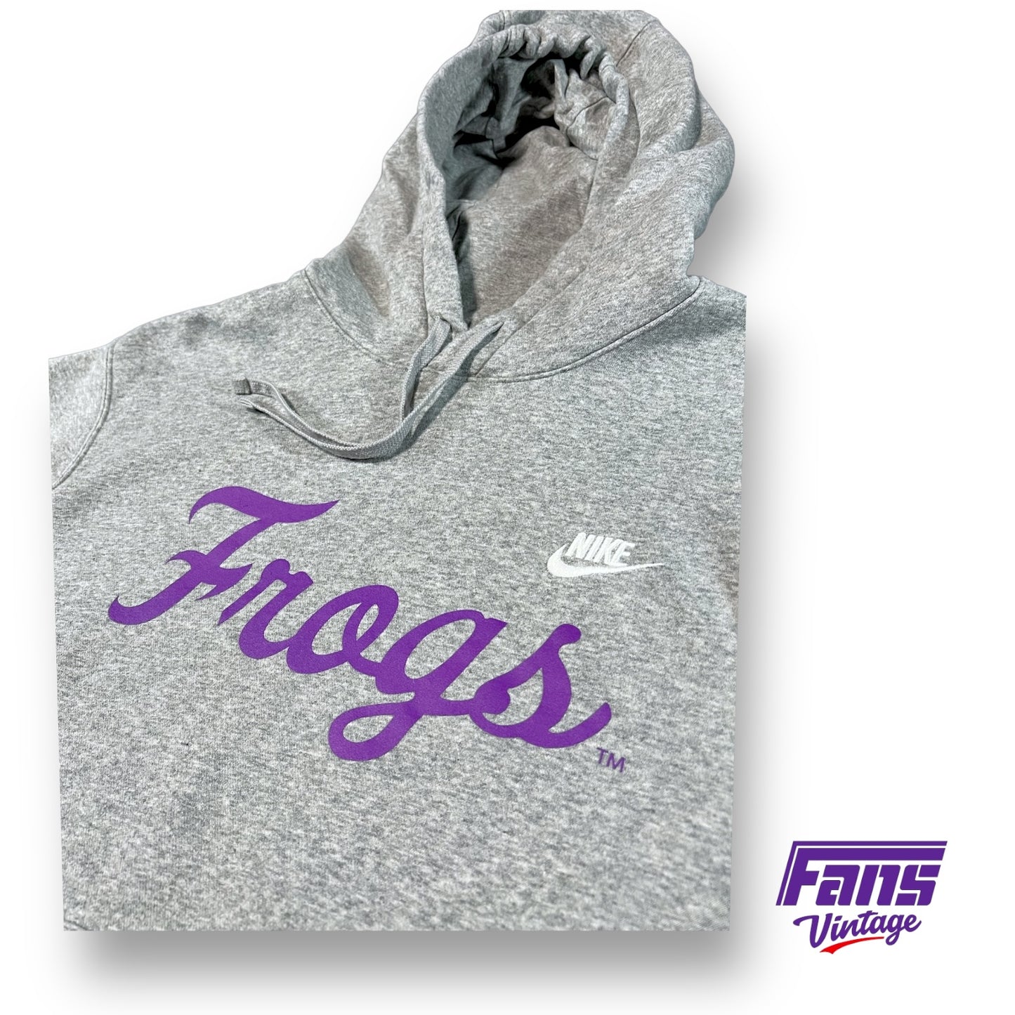 *GRAIL* TCU Football Player Exclusive Team-Only Vintage Throwback “Frogs” Script Nike Sportswear Hoodie