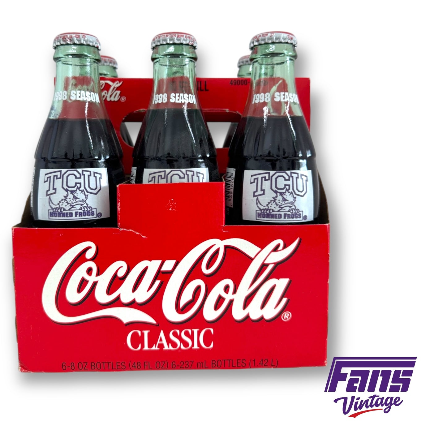 WOW! TCU Football 1998 Season Commemorative Coca-Cola 6 Pack - New & Intact Set from former AD!