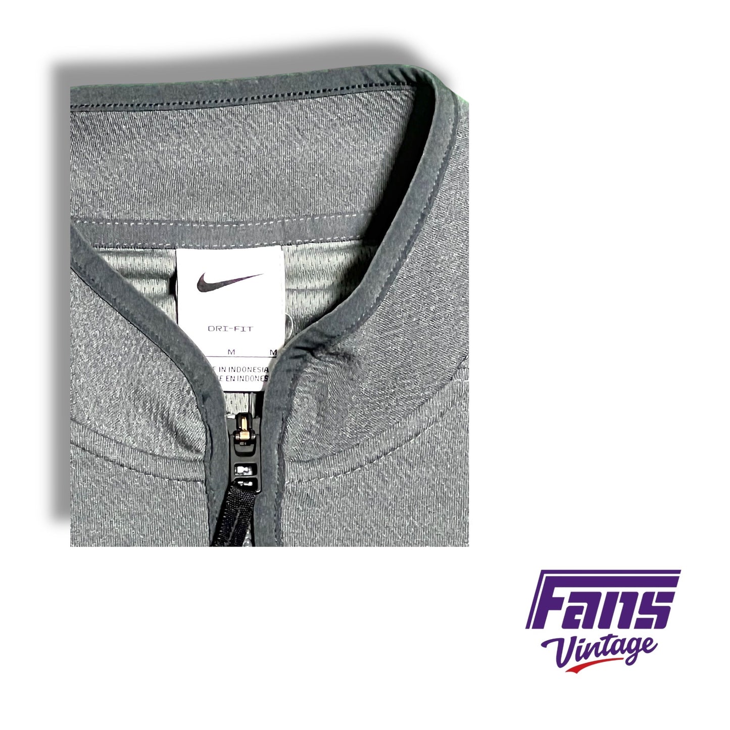 TCU Nike Team Issued Coach's Sideline dark grey Nike quarter zip pullover
