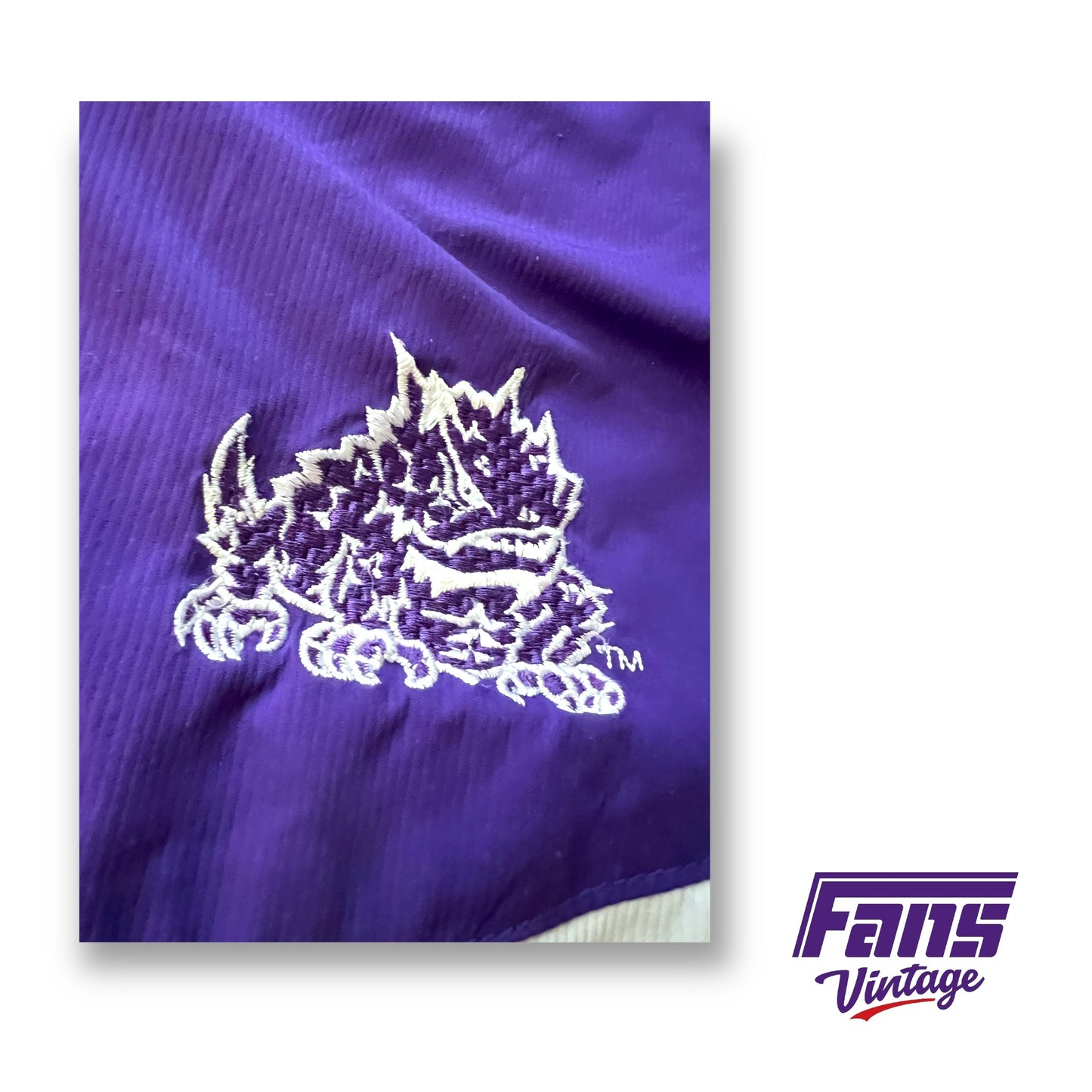 Sick Y2K Vintage TCU Team Issue Nike Quarterzip Pullover with insane details!