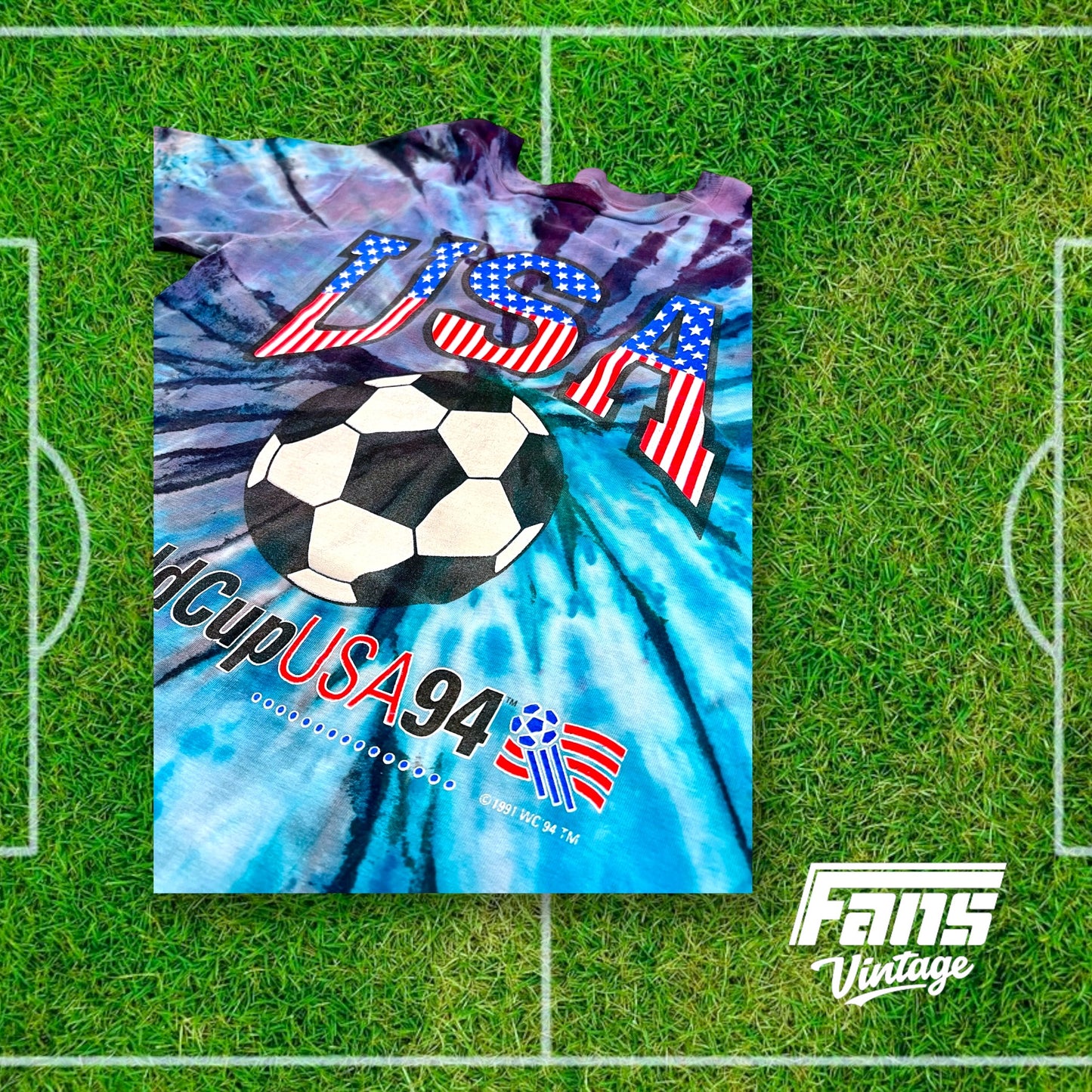 RARE Vintage USA World Cup 1994 Custom Tie Dye Tee - Like New!