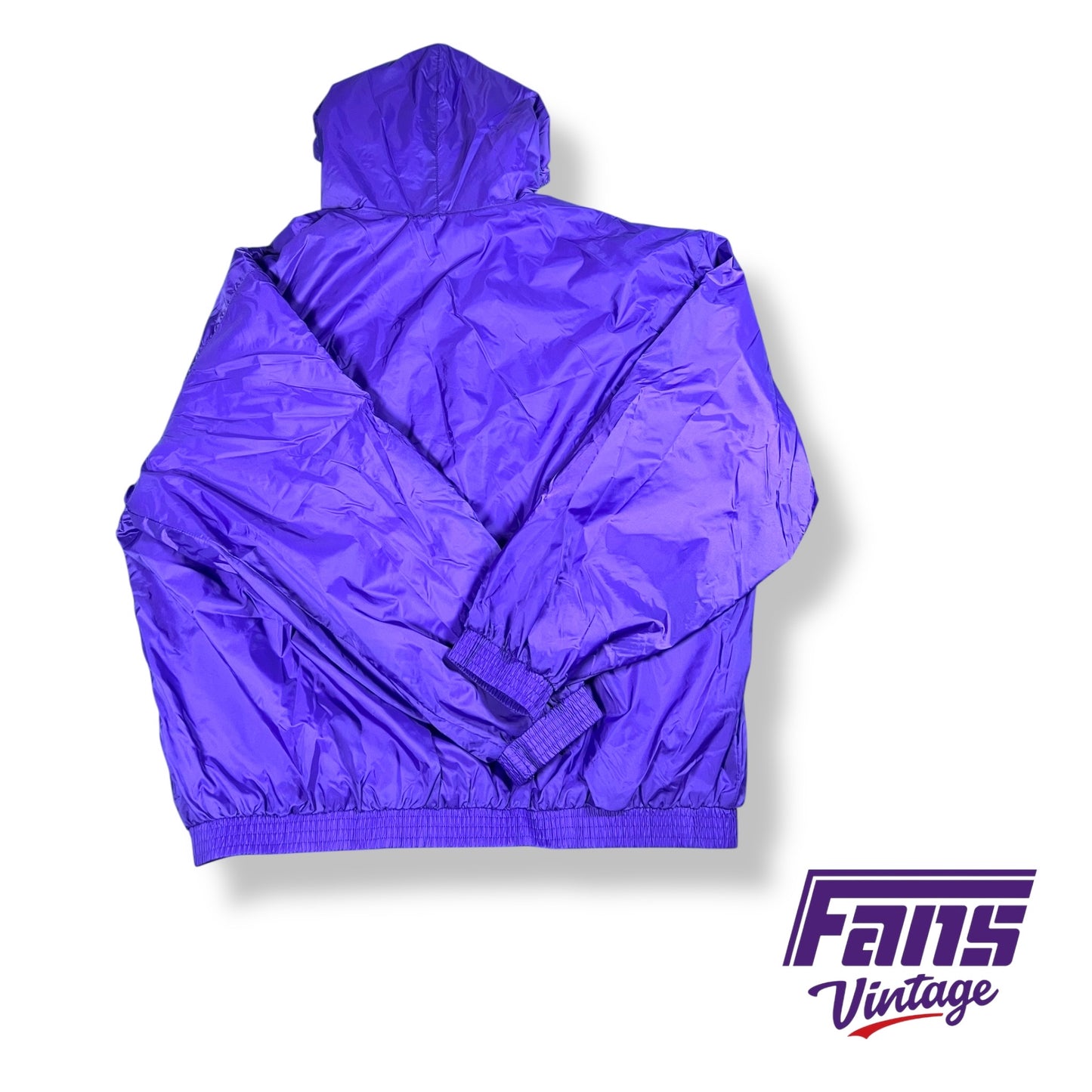 Custom TCU Vintage Style hooded sideline jacket with Flying T Logo