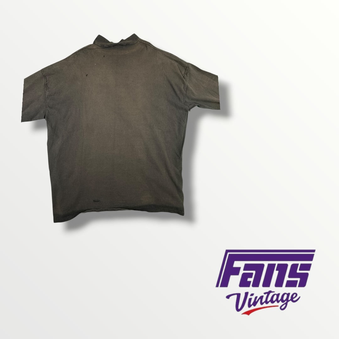 Vintage TCU Basketball Mock Neck Long Sleeve with Vibrant Details