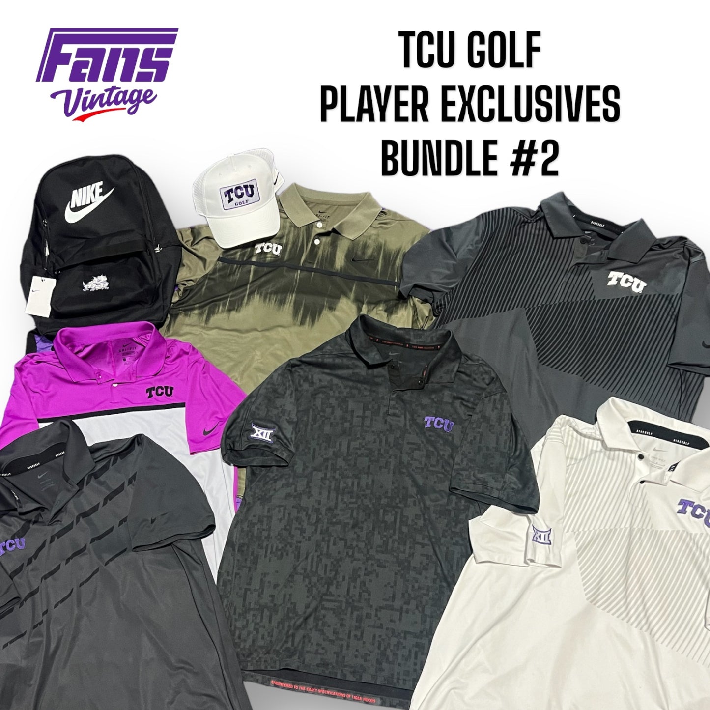 TCU Golf Player Exclusive Team Issue Bundle #2 - SIZE LARGE