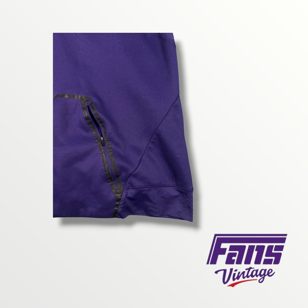 Team-Issued Nike Purple TCU Sleeveless Hoodie