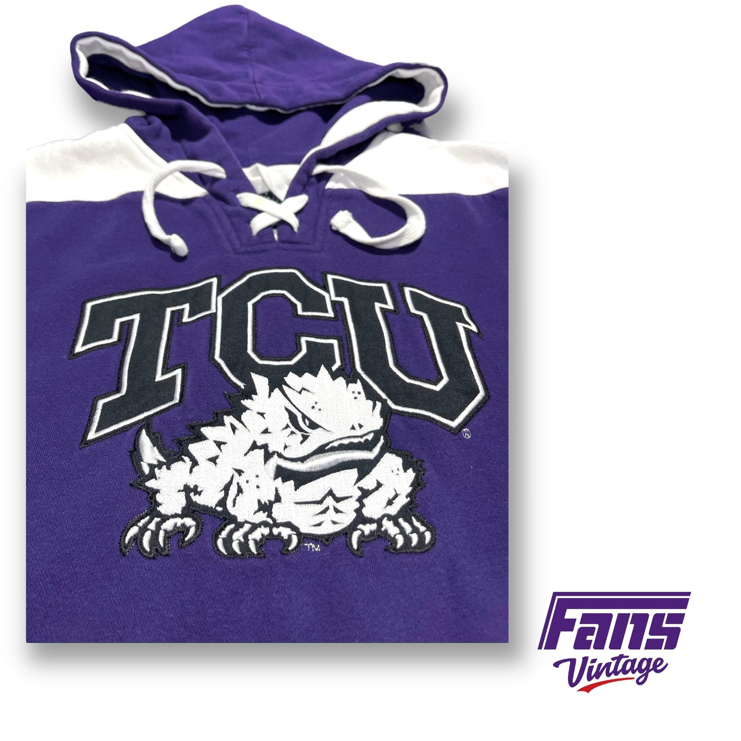 TCU Hockey hoodie - Vintage Champion Brand - Awesome details!