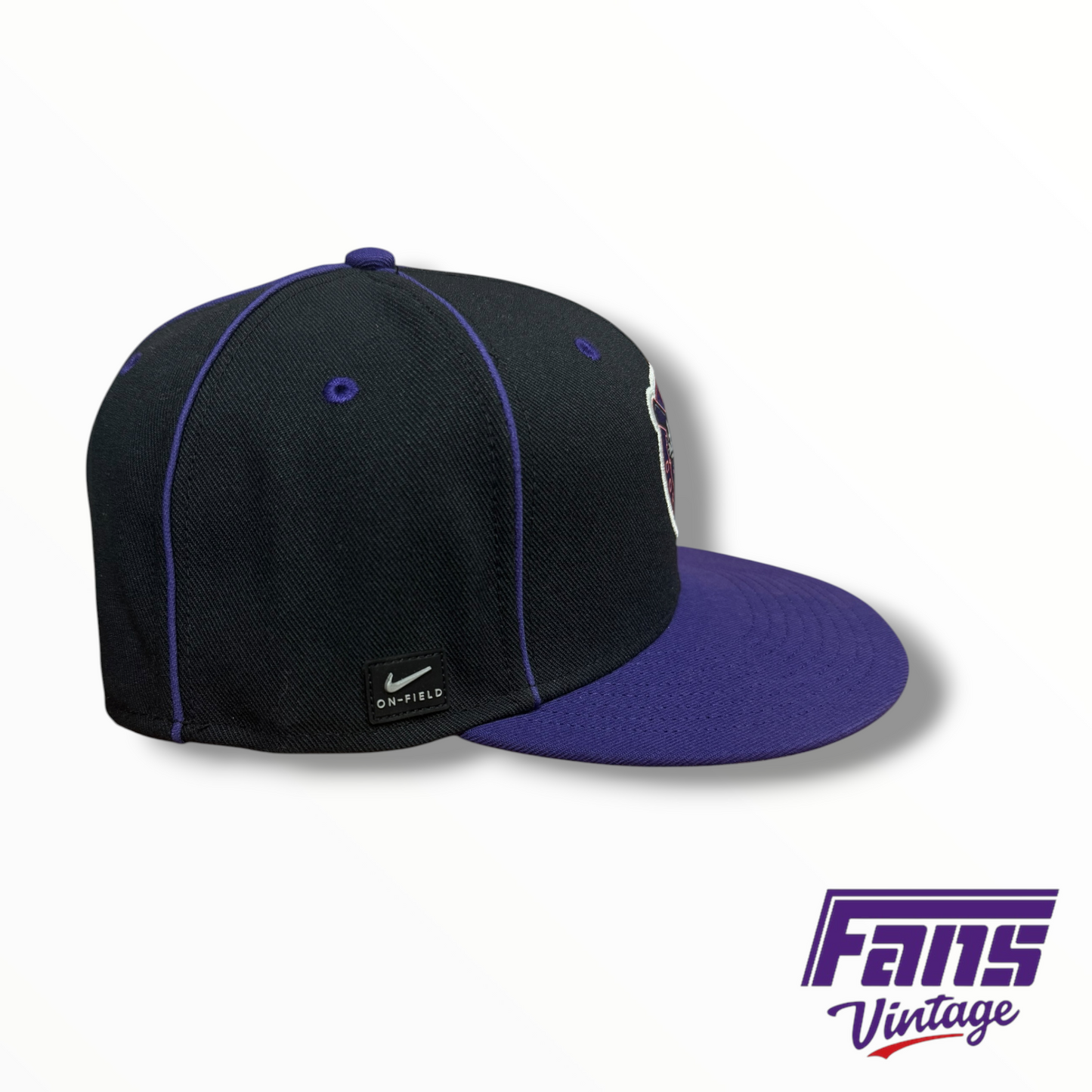 TCU Baseball Team-Issued Nike Black Ranas Cornudos Hat