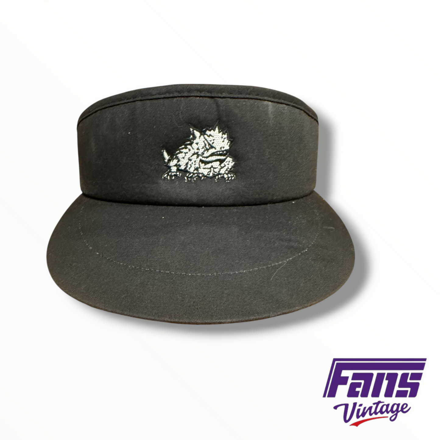 TCU Baseball Coach Custom Black Athletic Frog visor