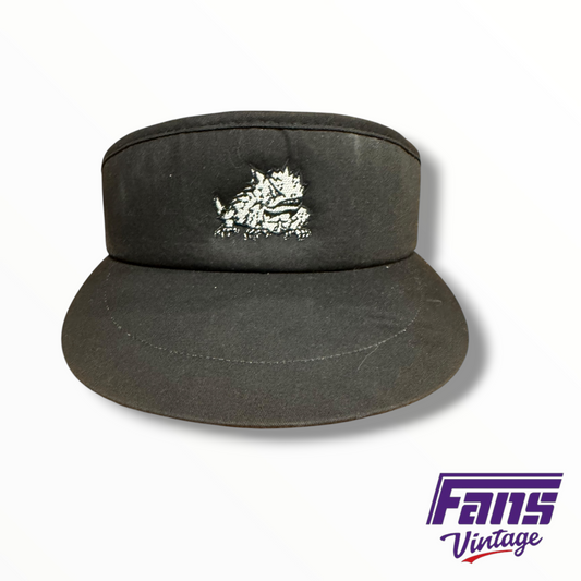 TCU Baseball Coach Custom Black Athletic Frog visor