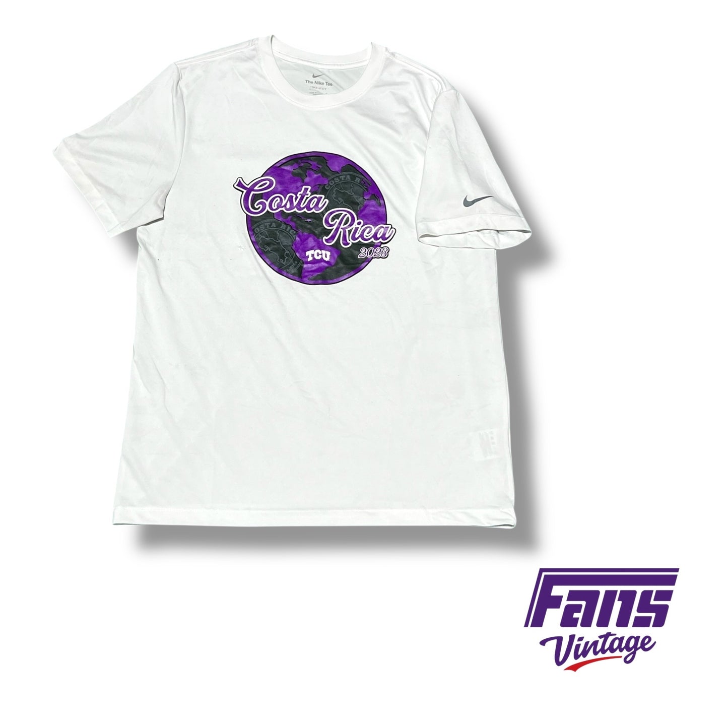 TCU Nike Team Issued baseball T-Shirt from Costa Rica trip