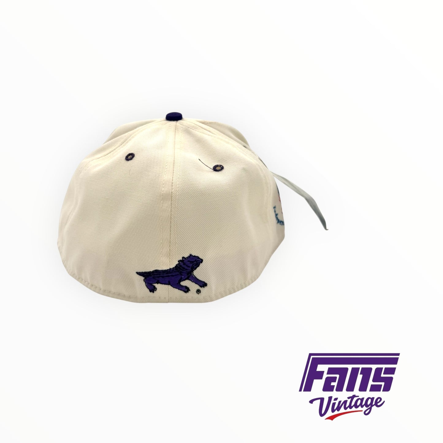 RARE! Vintage TCU Liberty bowl team issued fitted hat hat with 3 sided embroidered logos. New with Original Tags!