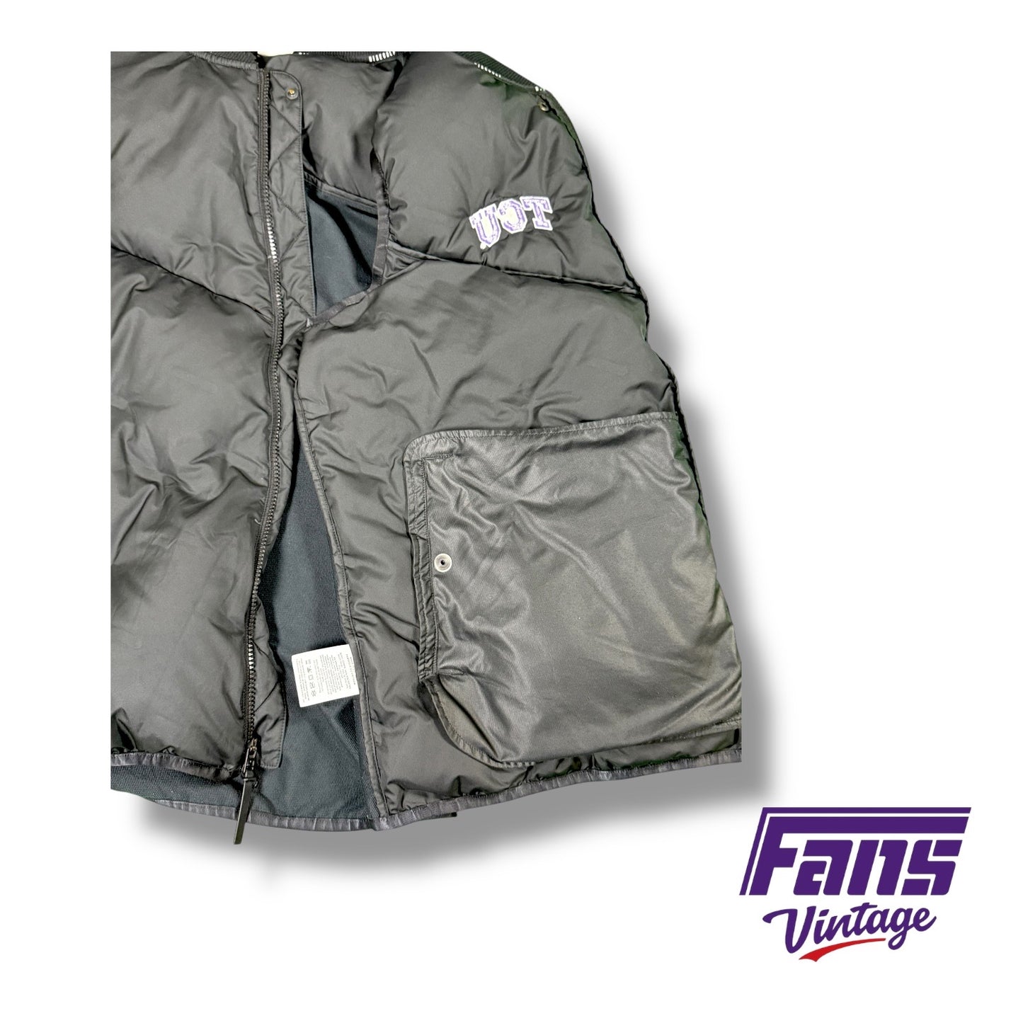 RARE! TCU Football Coach’s Team Issue Nike Thermafit ADV Custom Goose Down Vest by Nike Golf