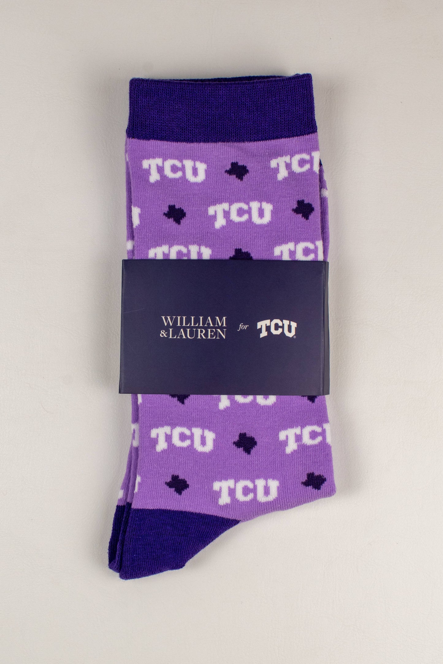 William & Lauren TCU Texas Sock