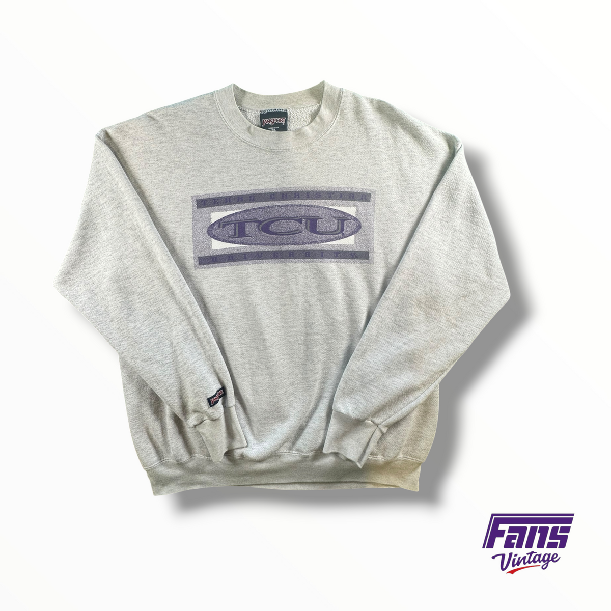 Vintage 90s TCU Crewneck Sweater with Rad Logo Design