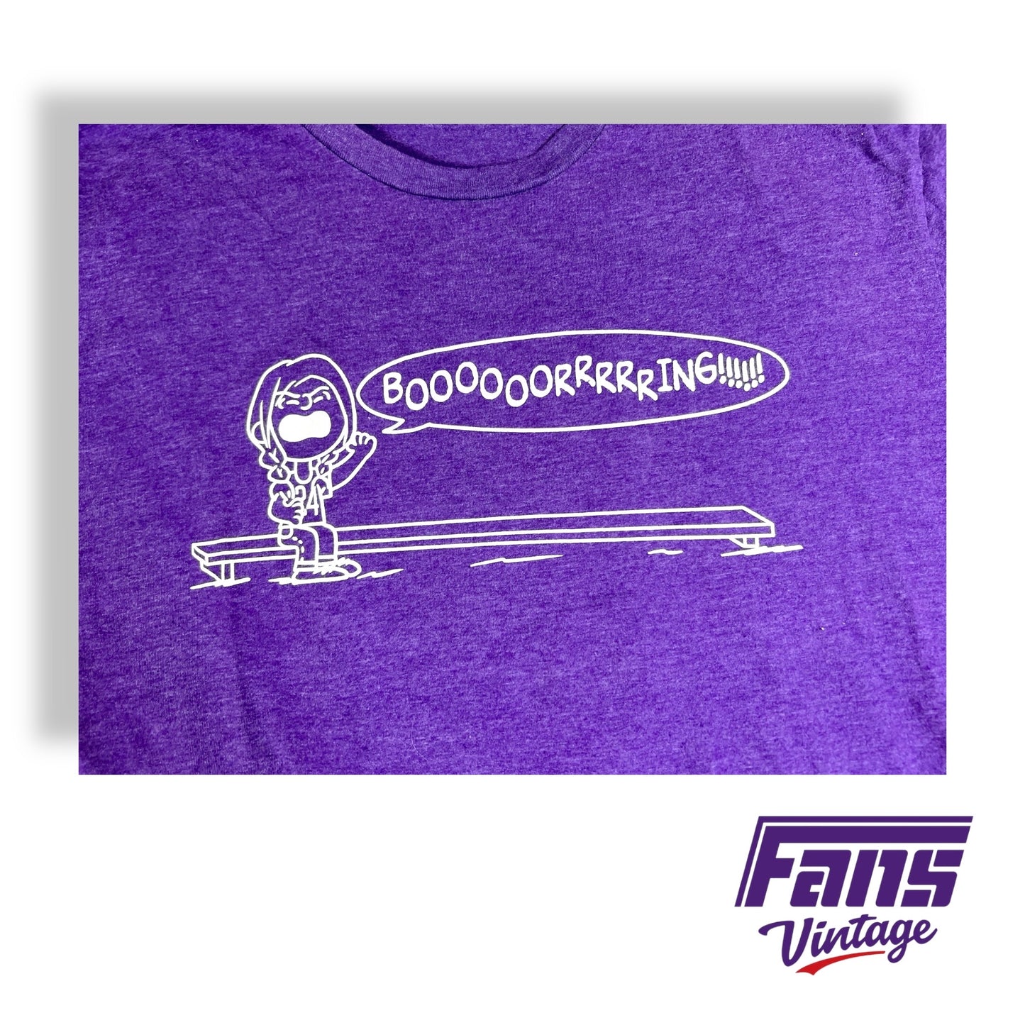 “Boring!” TCU Baseball Team Custom Purple Charlie Brown Style shirt
