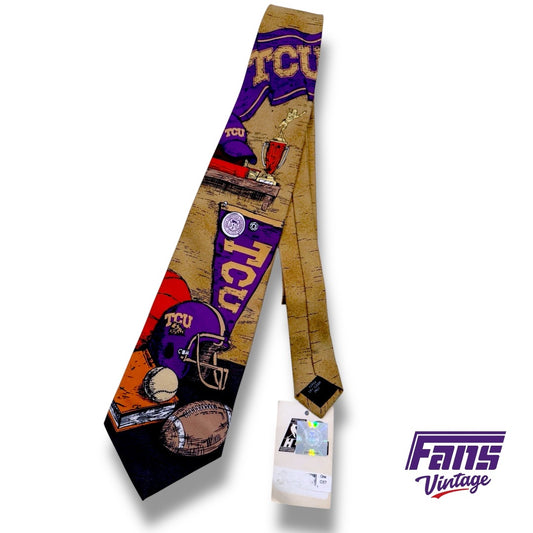 RARE! Vintage TCU Sports Neck Tie - New with Original Tags!