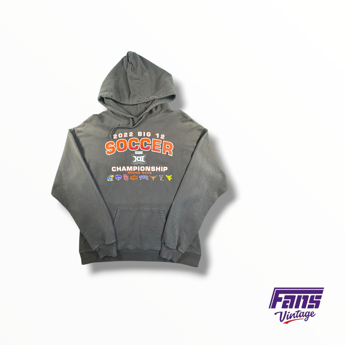 2022 Big XII Soccer Playoff Round Rock Championship Drawstring Hoodie