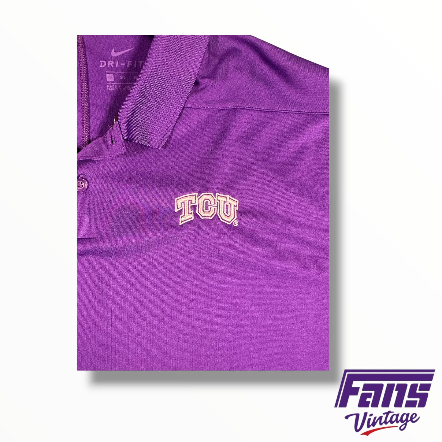 TCU Golf Team Issued Nike Dri-Fit Polo