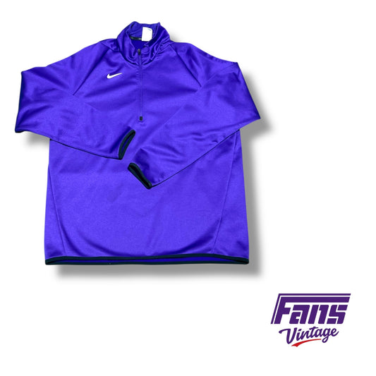TCU Nike Team‑Issued Coach's Sideline Quarter Zip Pullover