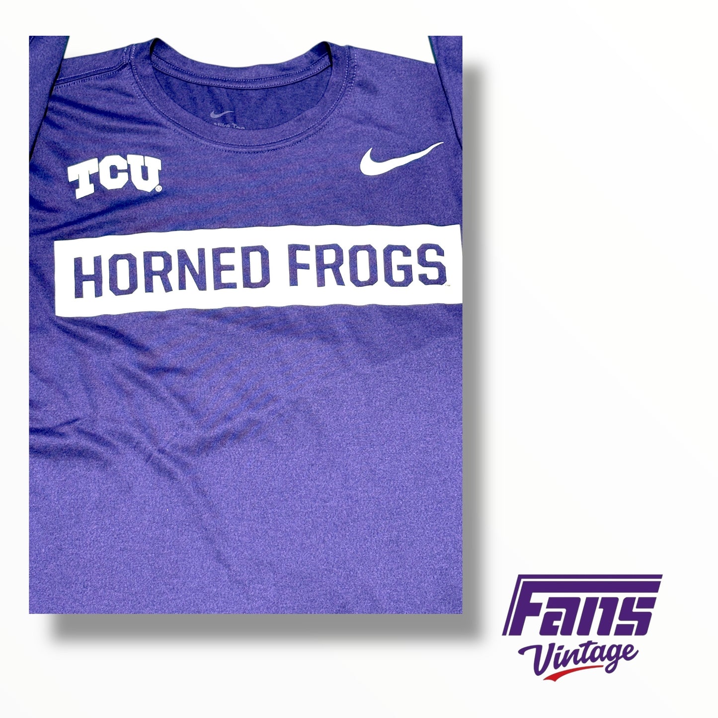 TCU Team Issued ‘Horned Frogs’ Lightweight Drifit Long Sleeve Shirt