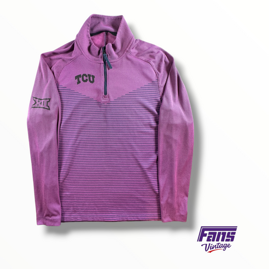 TCU Golf Team Issued Nike Premium Woven Magenta Quarter Zip