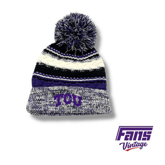 TCU Multi Colored Striped Beanie