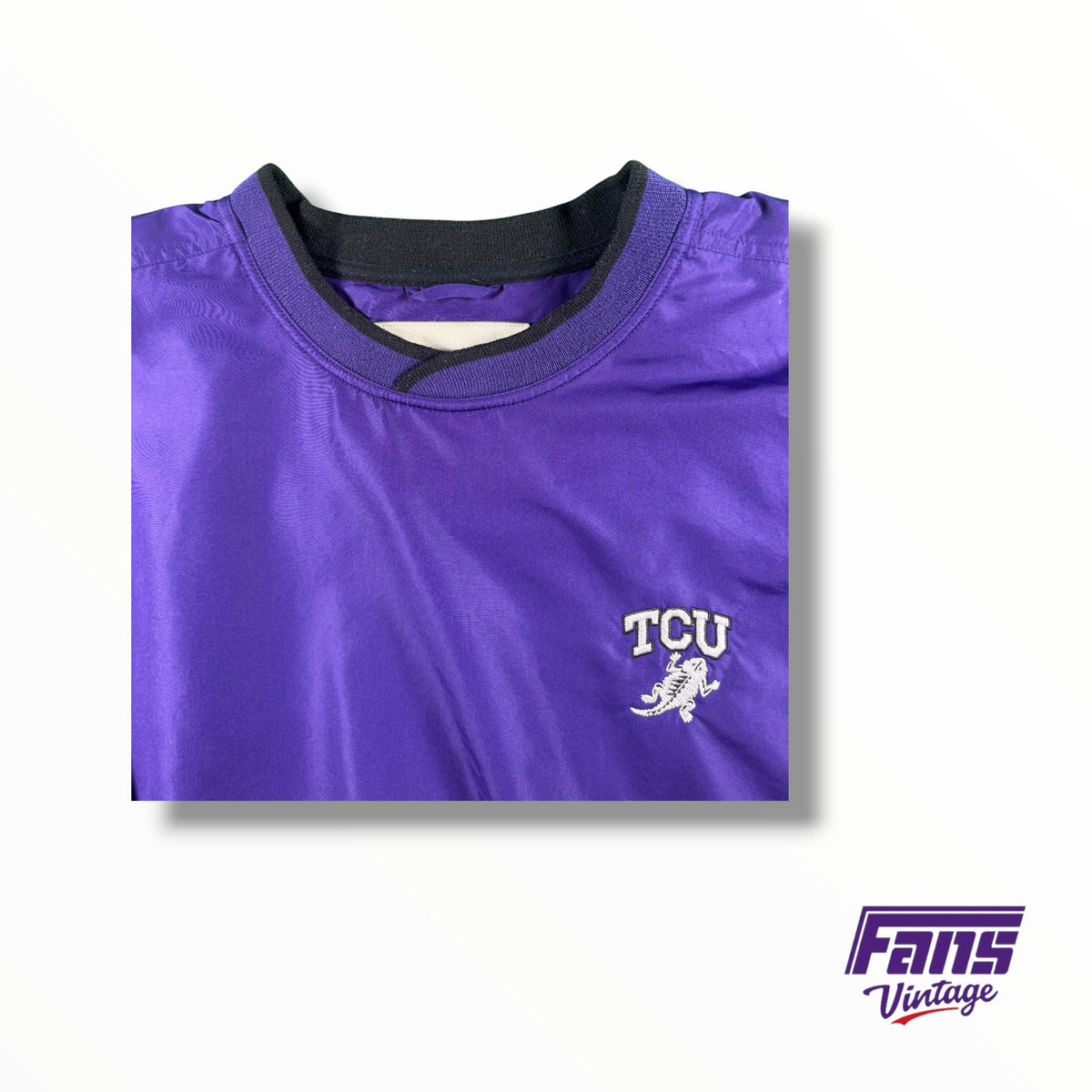 Vintage TCU Frog Logo Cutter & Buck Windbreaker Pullover