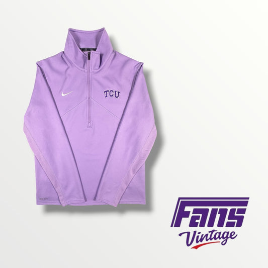 TCU Womens Basketball Coach’s Nike Lavender Quarterzip Pullover