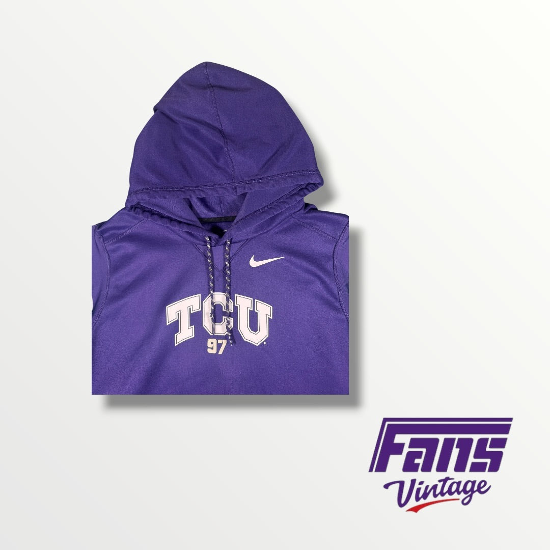 Team-Issued Nike Purple TCU Sleeveless Hoodie