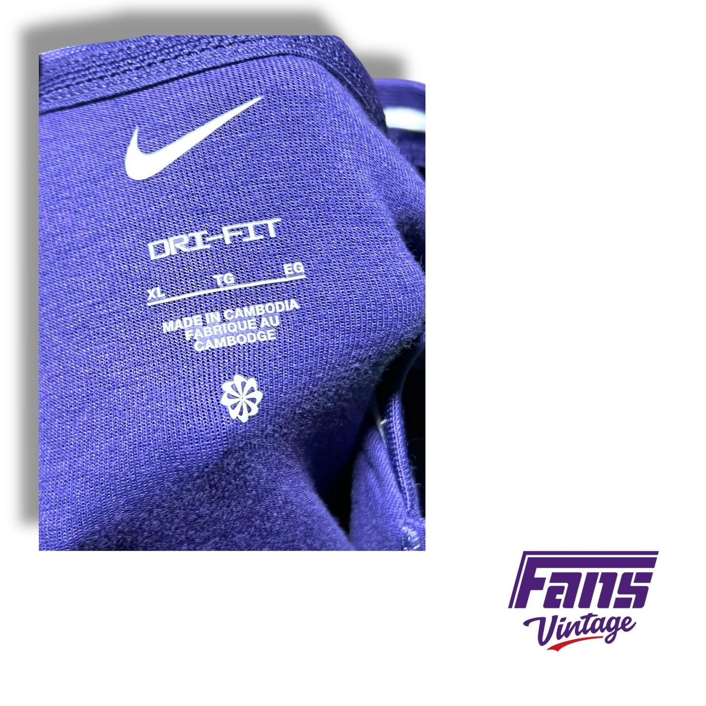 TCU Nike Team Issue Coach's Sideline Purple Quarter‑Zip Pullover