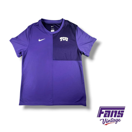 TCU Football Nike Team Issued Multi Purple Training Shirt