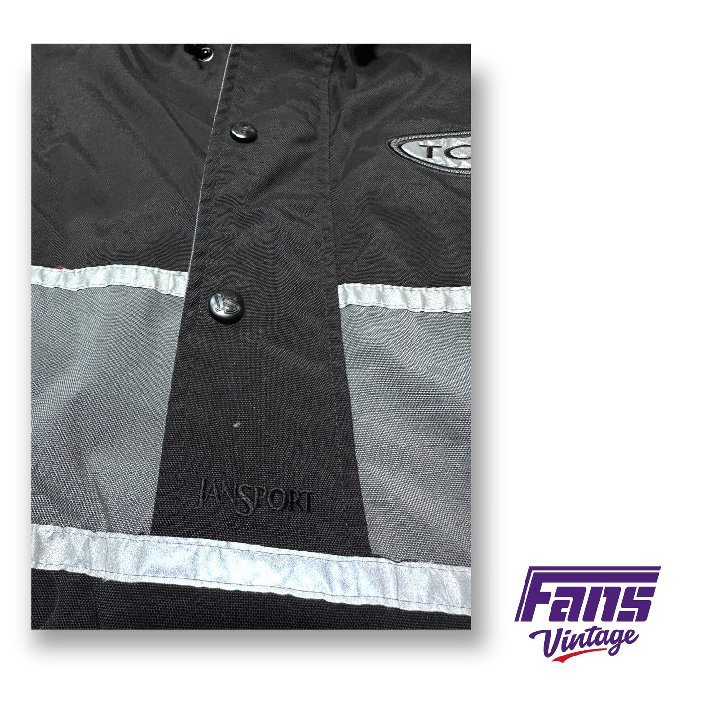 Vintage 90s TCU Racing Style Pullover Jacket!