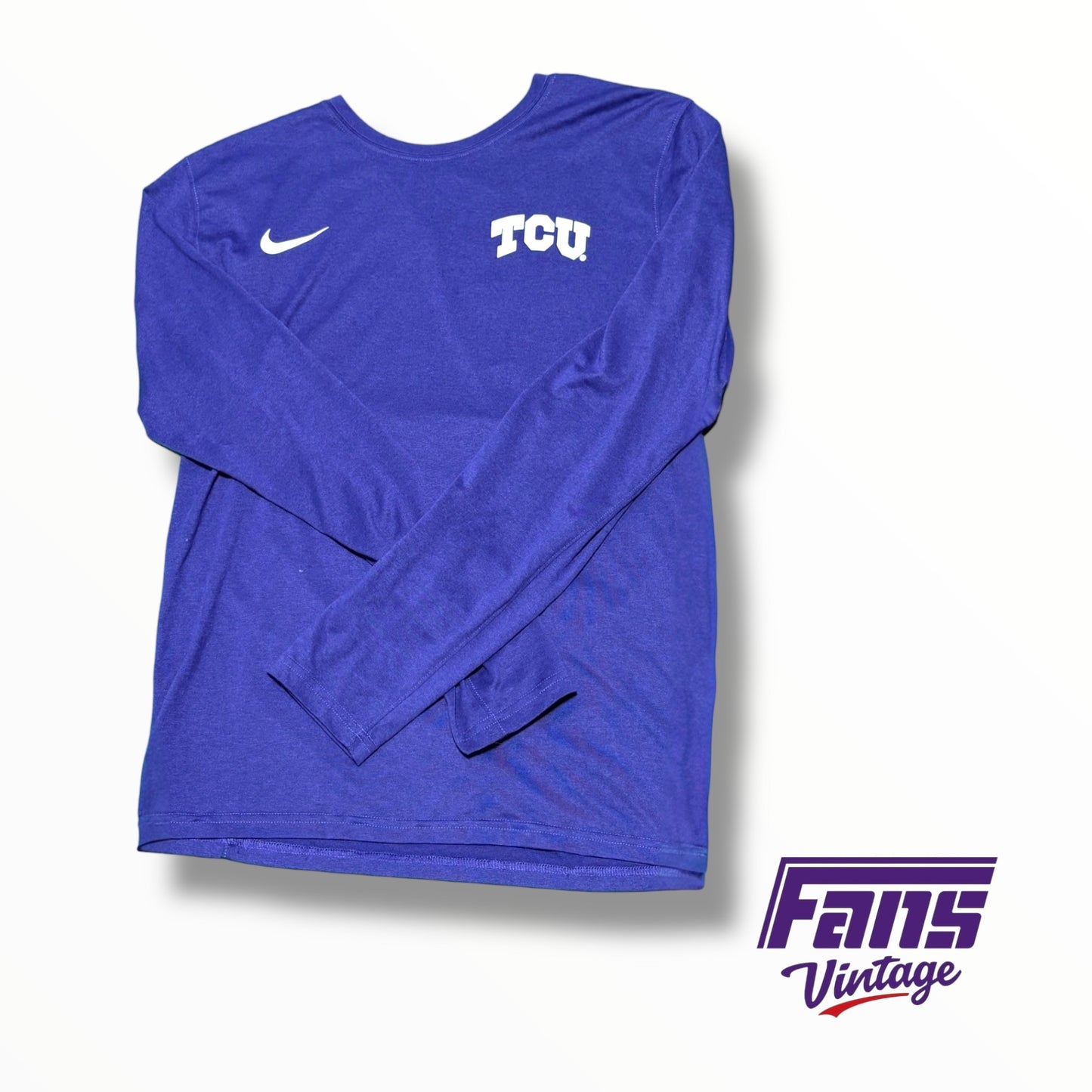 TCU Nike Volleyball Team Issued  ‘Gratitude’ Purple Long Sleeve Shirt