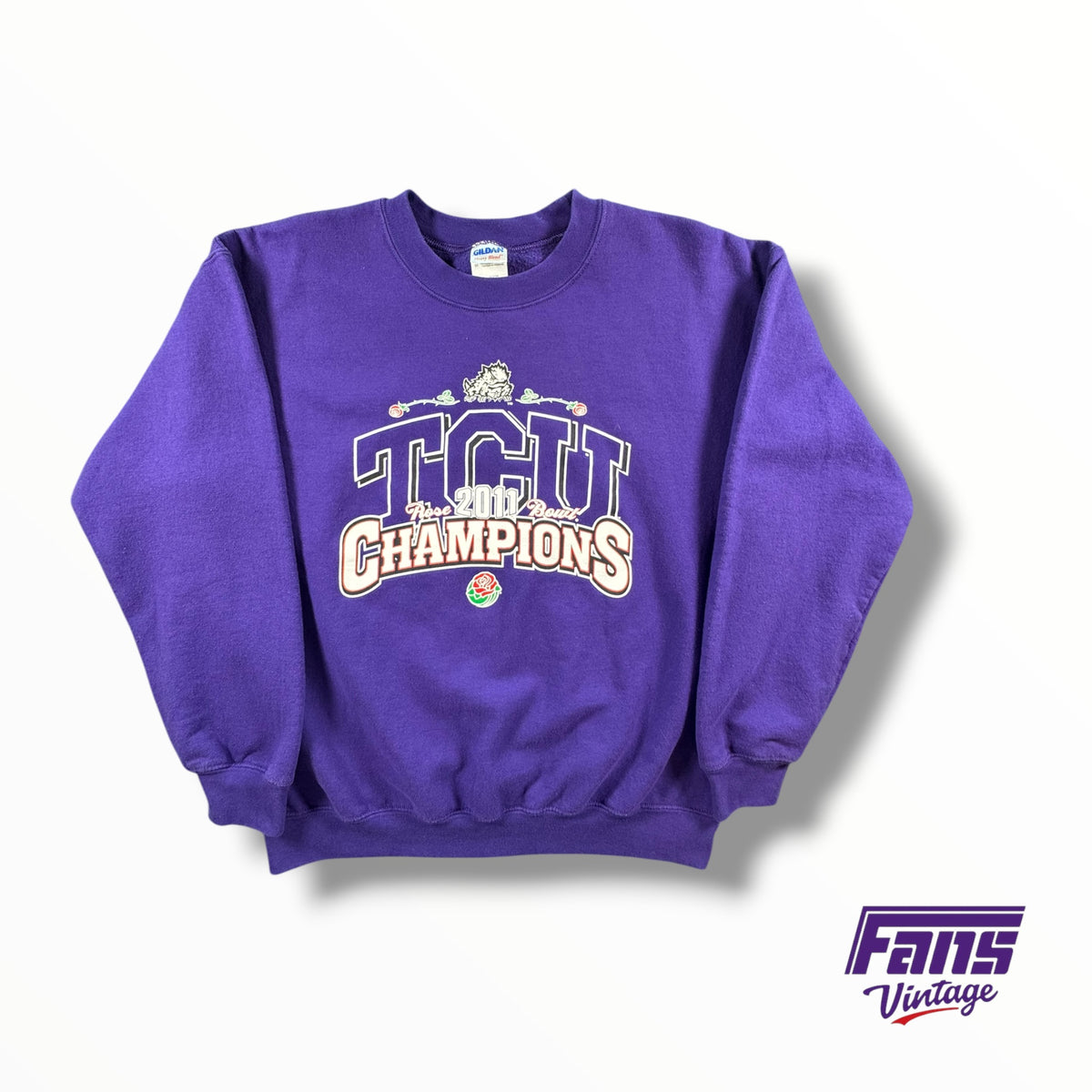 TCU Vintage Rose Bowl Champions 2011 Crewneck Sweater - Rare!