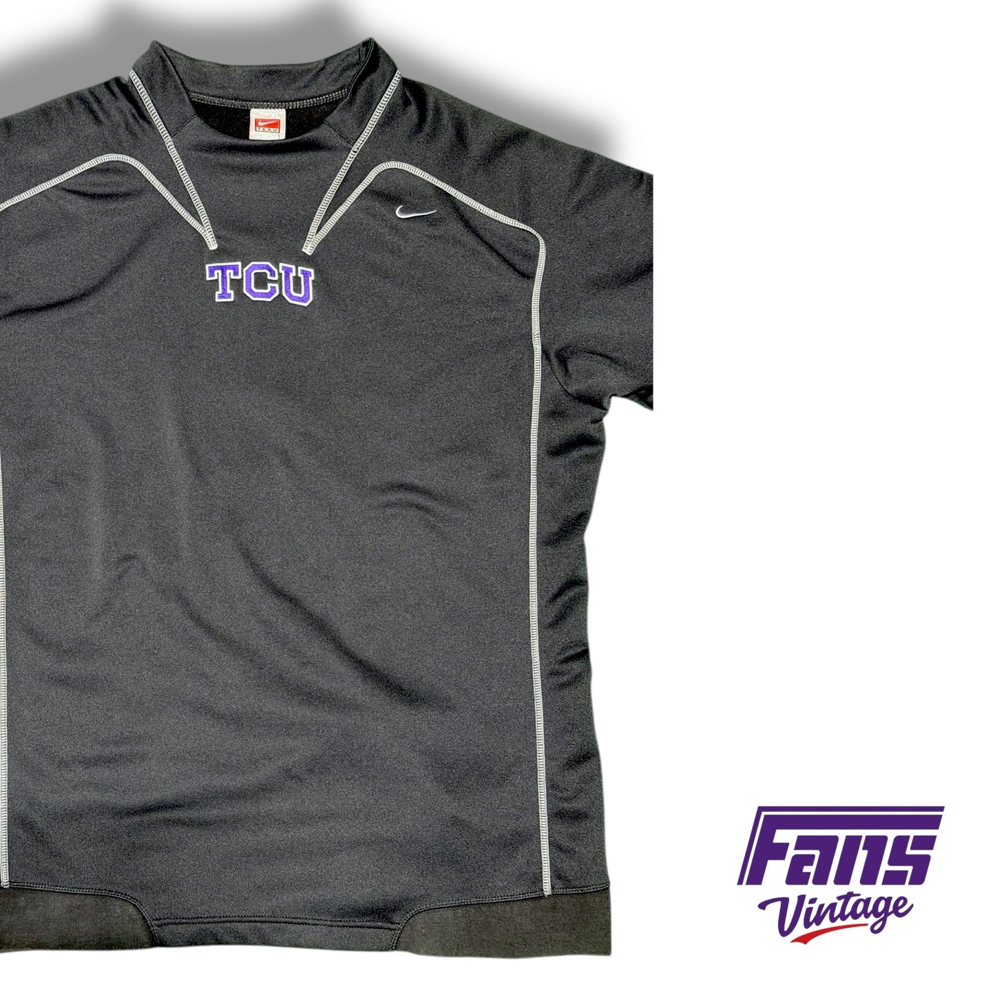 Vintage TCU Y2K Era Thermafit Sweater Style Pullover - Sick details!